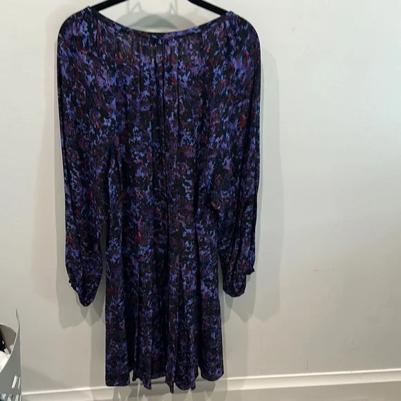 Rebecca Taylor Blue and White Long Sleeve Sundress - Picture 3 of 3